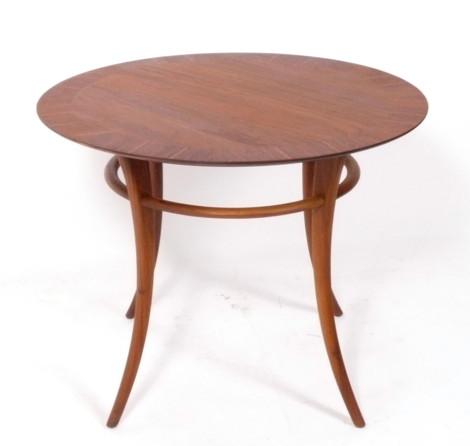 Mid-Century Modern Klismos Leg Side Table by T.H. Robsjohn-Gibbings
