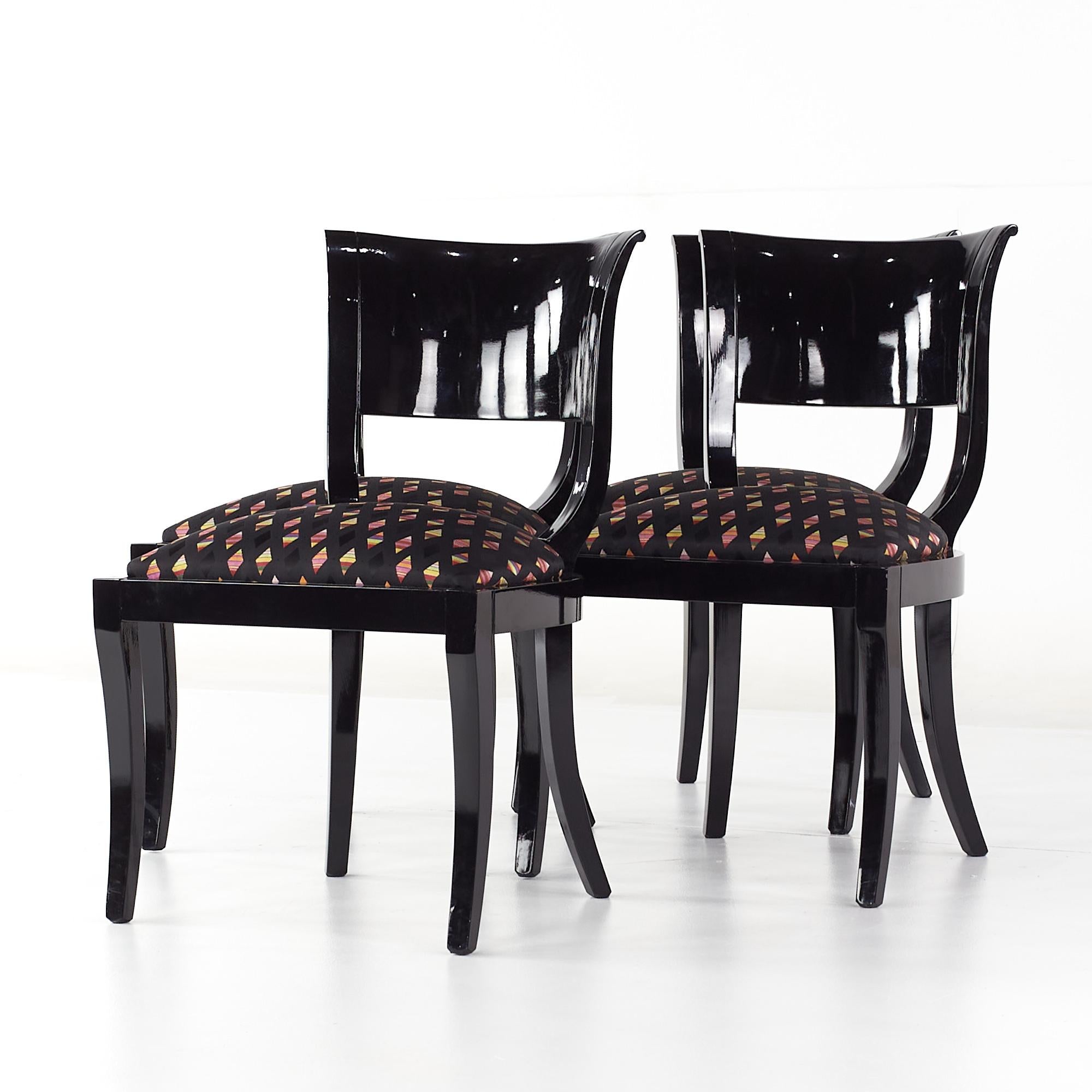 black lacquer dining room chairs