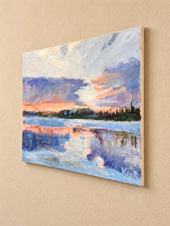 Khmelnytskyi, Tramonto, Dipinto paesaggistico, Olio su tela, 2024