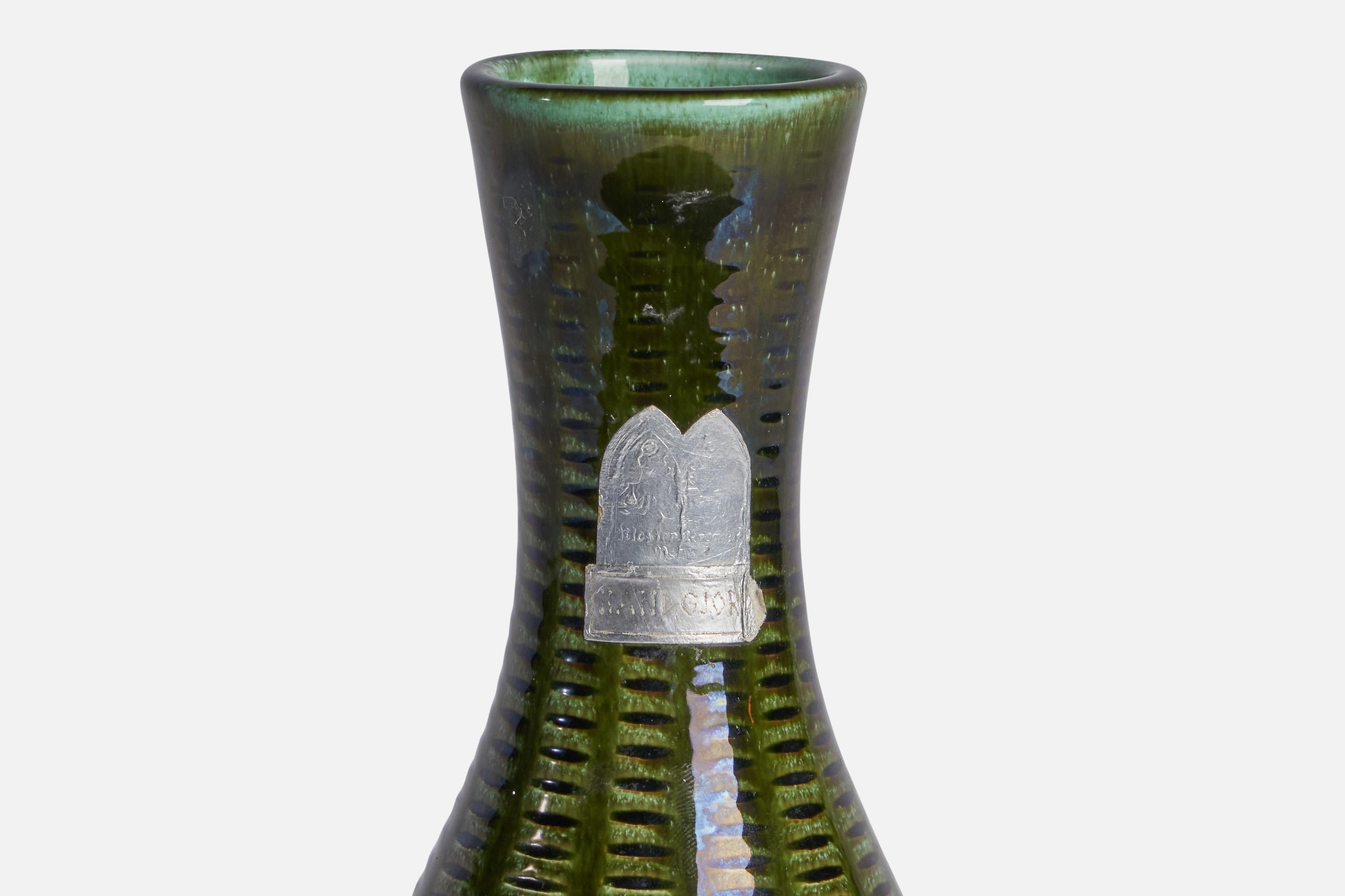 Mid-20th Century Klosterkeramik. Vase. Ceramic, Sweden, 1960s For Sale