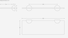 Mesa Auxiliar KLOT 90, Estante de Ringvide, Madera de Fresno Aceite Negro, Escandinava