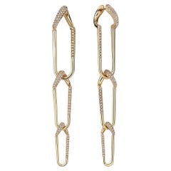 Kloto's 18k Gold Earrings Pavé Set with 0.55 Carat Diamonds