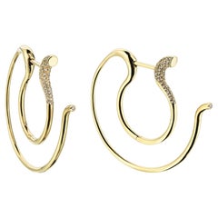 Kloto's Diamond and 18k Yellow Gold Earrings