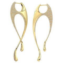 Kloto's Esse Earrings with 1.27 Carat Diamonds and 18k Yellow Gold