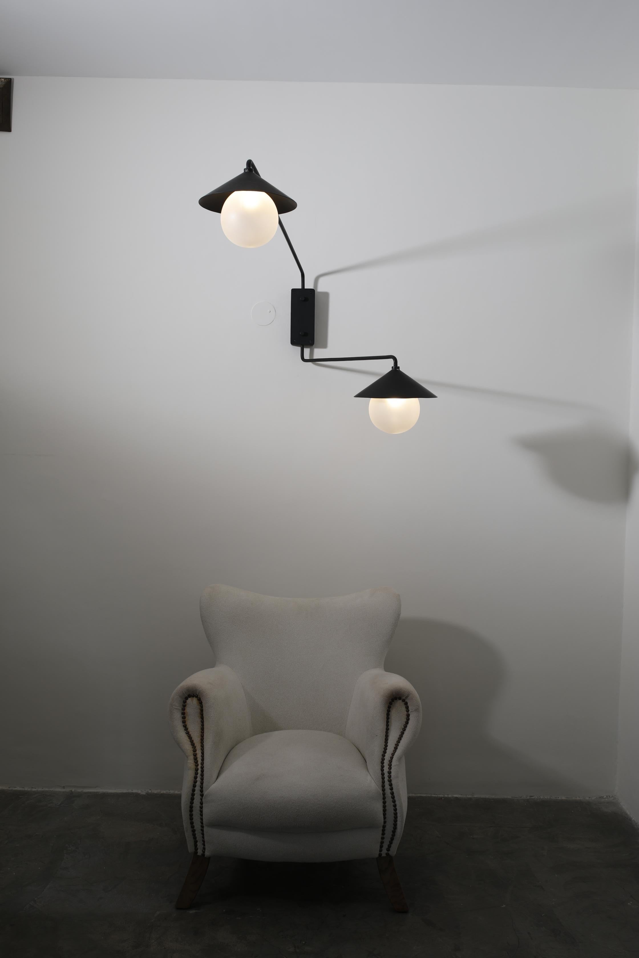 Klove Studio's Two Arm Hut Wall Light In New Condition For Sale In New Delhi, IN