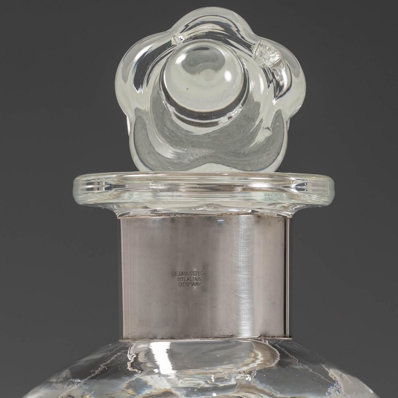 Mid-20th Century Kluk Kluk Decanter with Silver Collar and Crown Stopper, circa 1960 For Sale