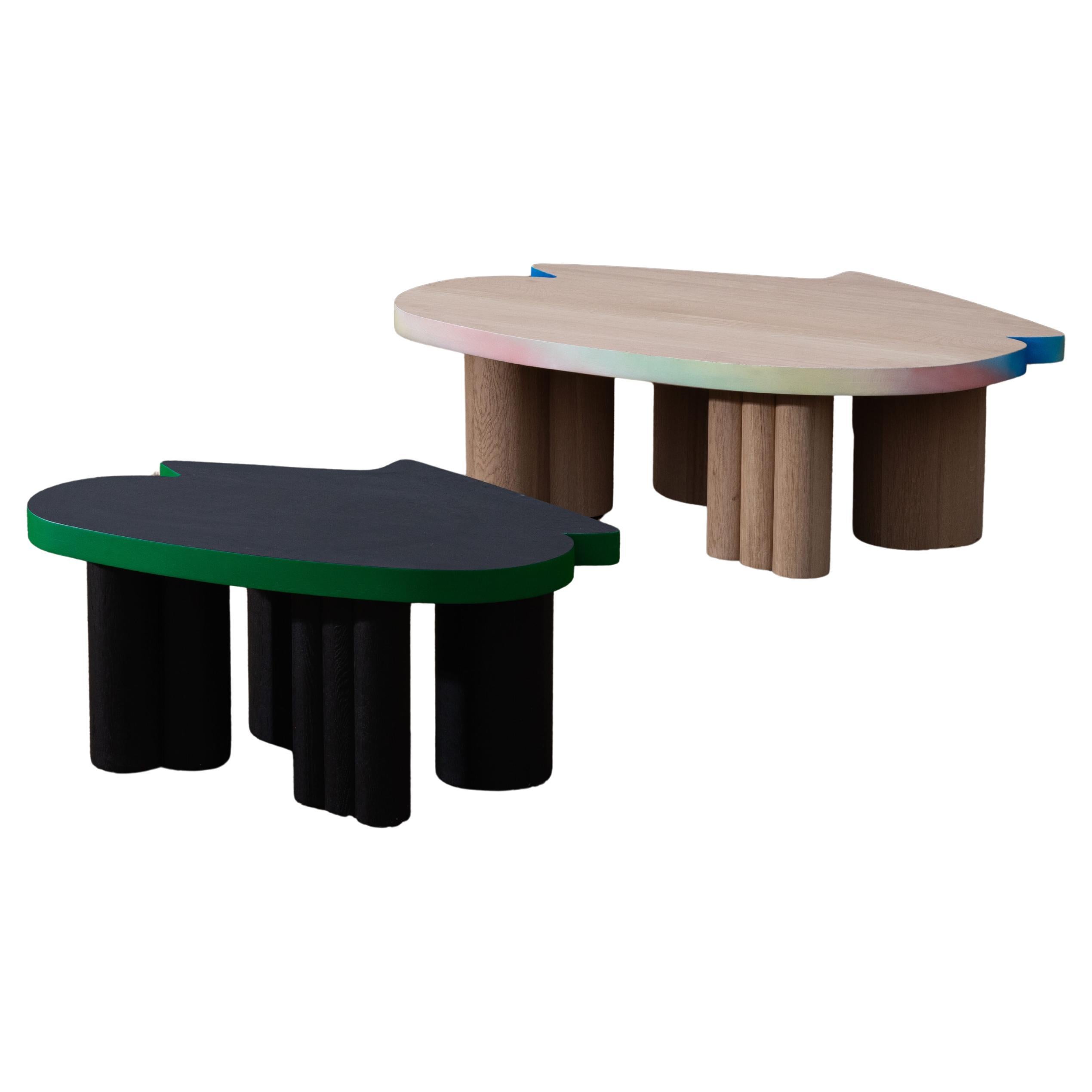 Kluskens Cloudy Impromptu Coffee Table in Solid Oak