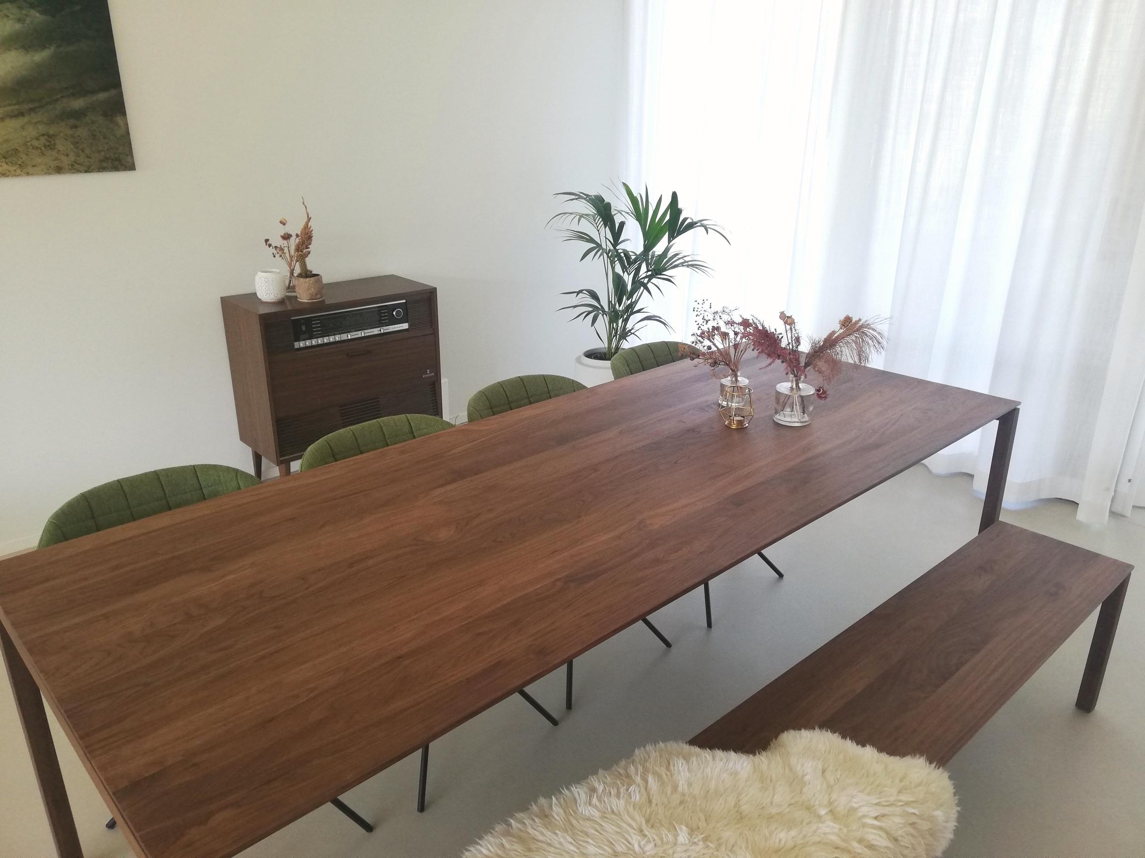 Walnut Kluskens Mistral Dining Table For Sale