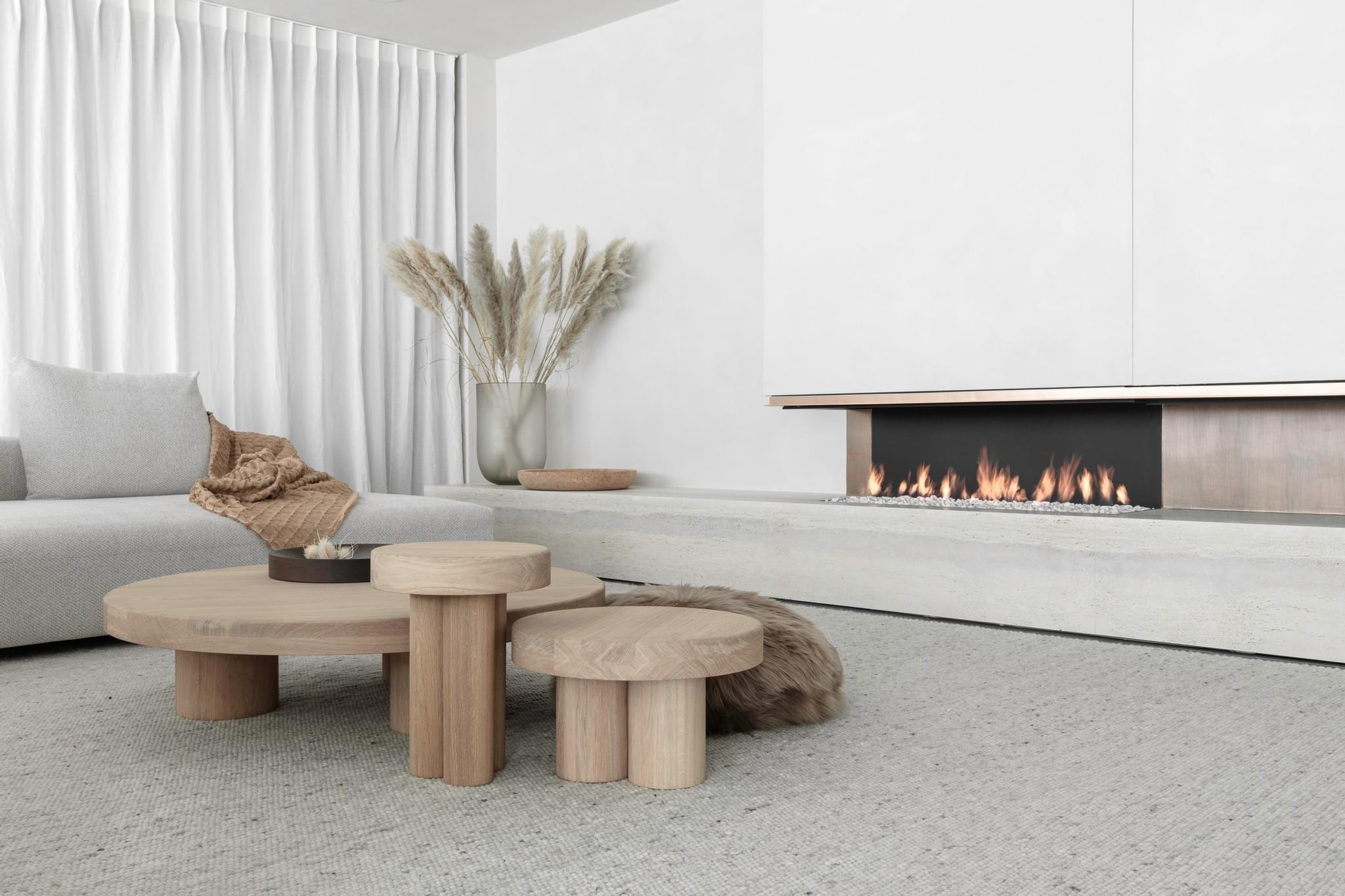 Contemporary Kluskens Thick-Wood Coffee Tables For Sale
