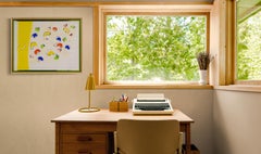 For Jack - bright,  modernist, ink etching on paper tribute to Jack Bush