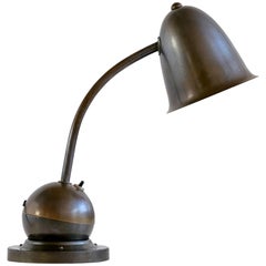 KMD Daalderop Art Deco Counterweight Desk Lamp with Bell Shade, 1935