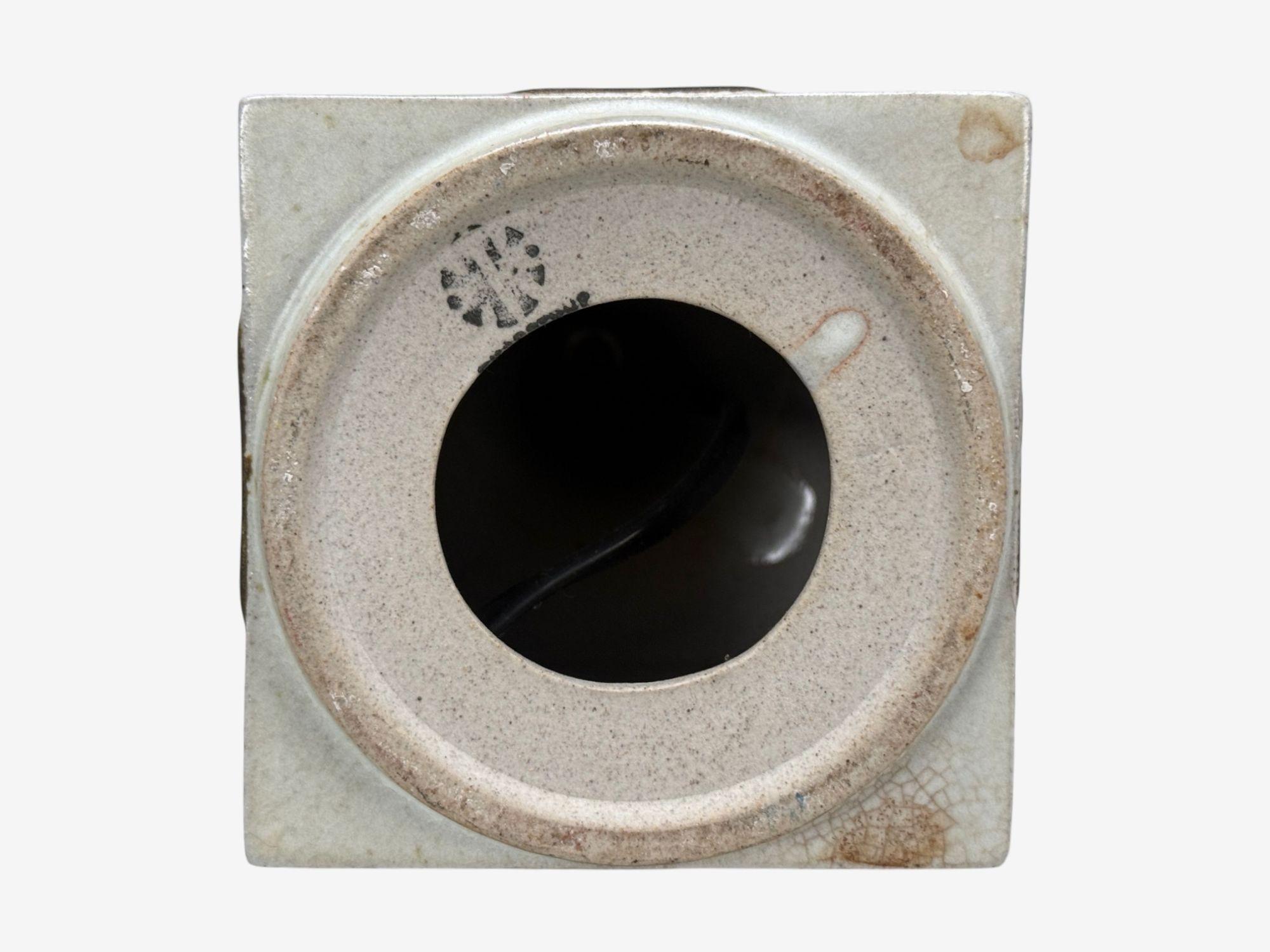 Knabstrup Attribution, Beige Stoneware, Table Lamp, Denmark, 1960s For Sale 2