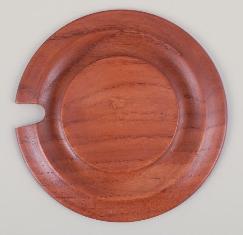 Late 20th Century Knabstrup, Denmark. Stoneware saucepan. With wooden lid. Modernist design. For Sale