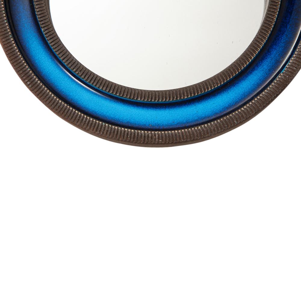 Knabstrup Mirror, Ceramic, Blue, Signed 1