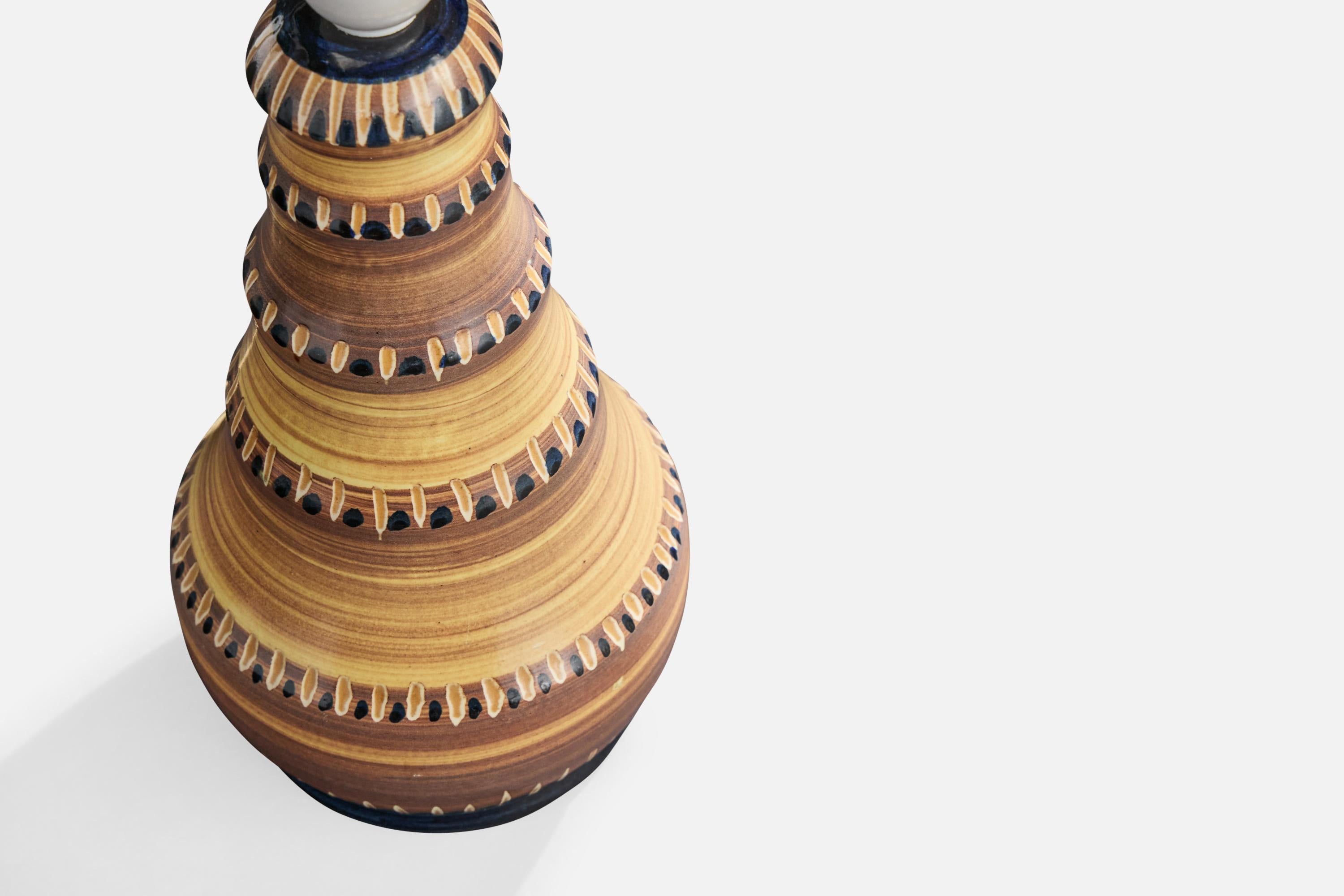 Knabstrup, Lámpara de mesa, Cerámica, Dinamarca, Años 60 Danés en venta