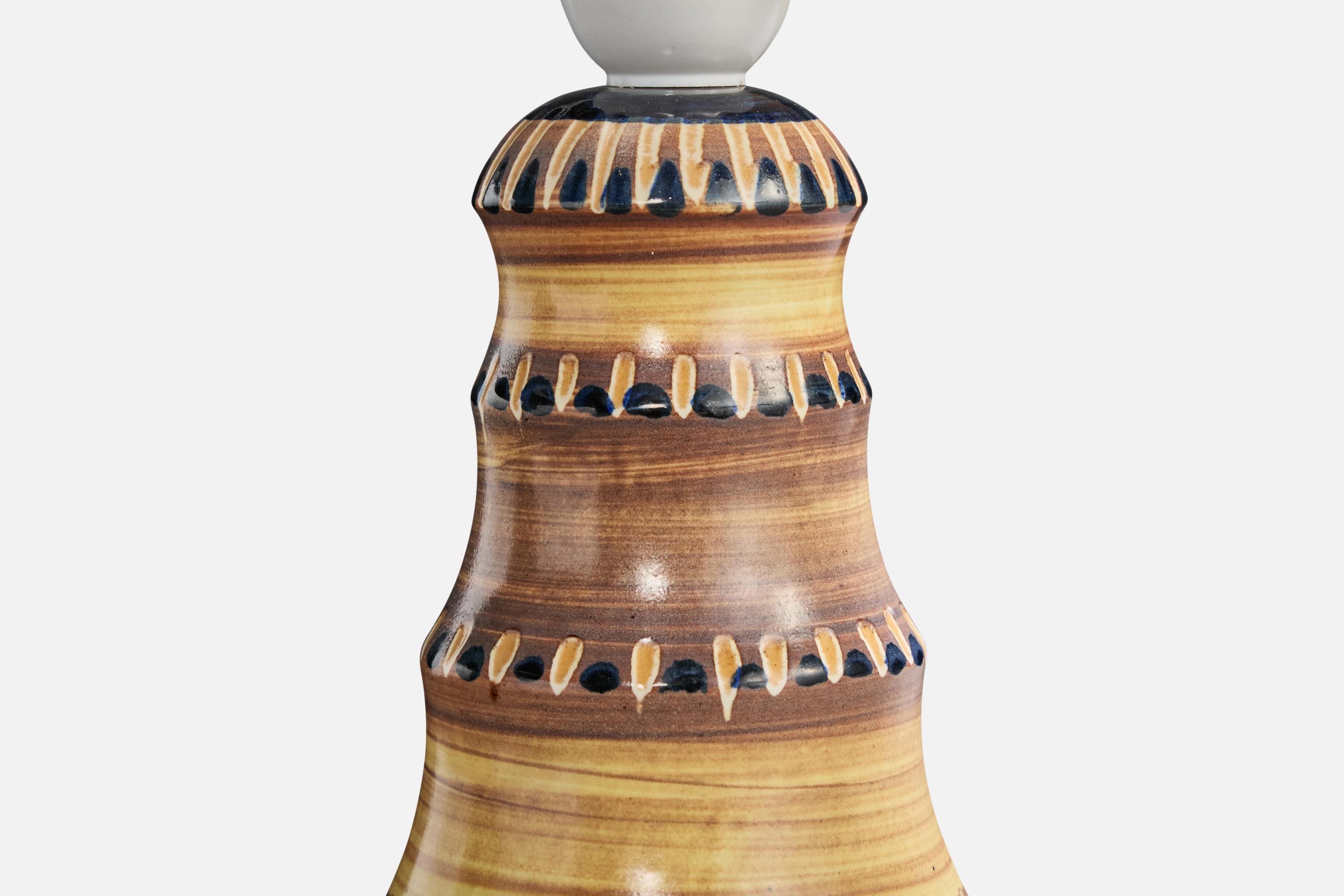 Knabstrup, Lámpara de mesa, Cerámica, Dinamarca, Años 60 mediados del siglo XX en venta