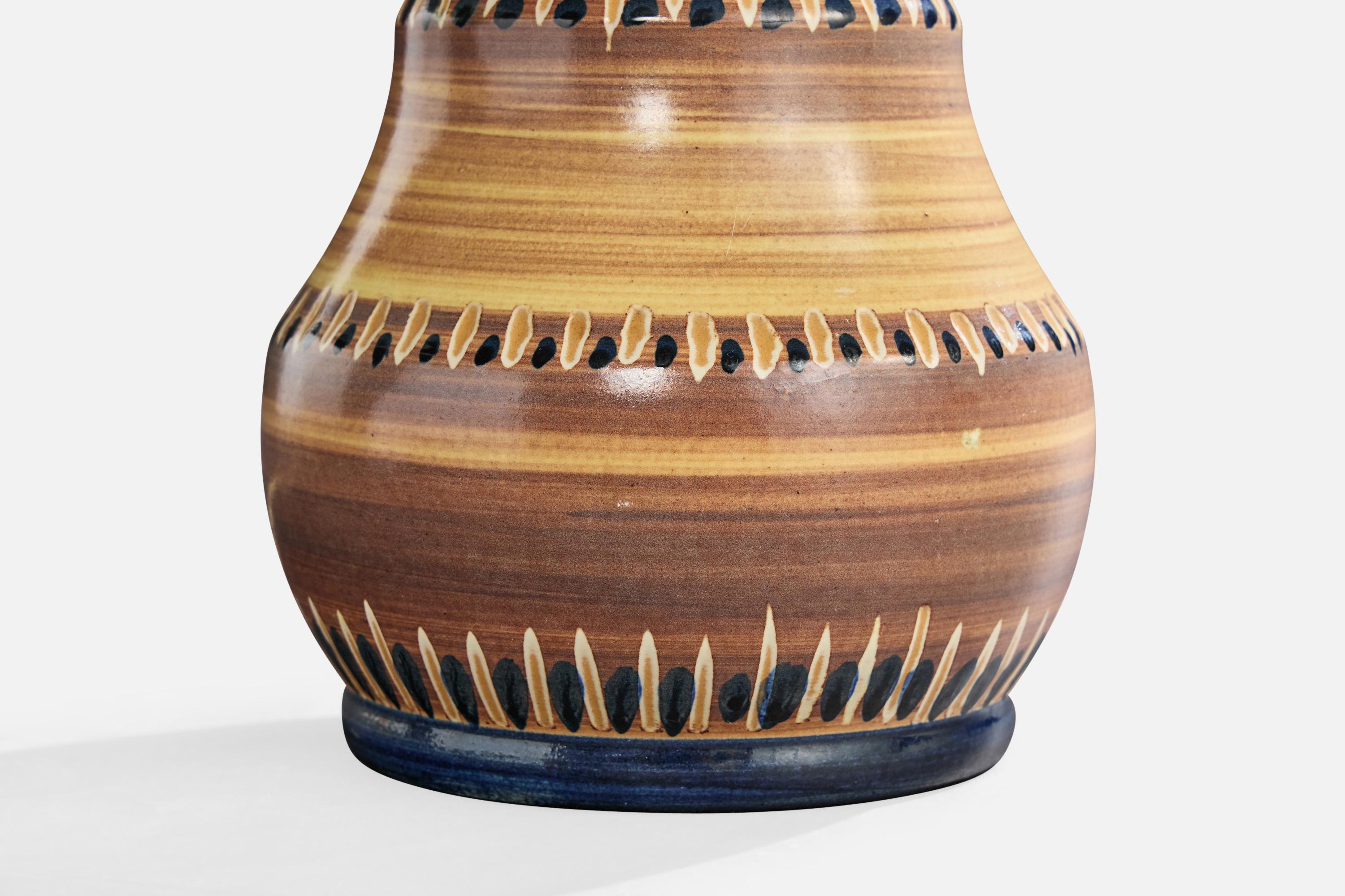 Knabstrup, Lámpara de mesa, Cerámica, Dinamarca, Años 60 Cerámico en venta