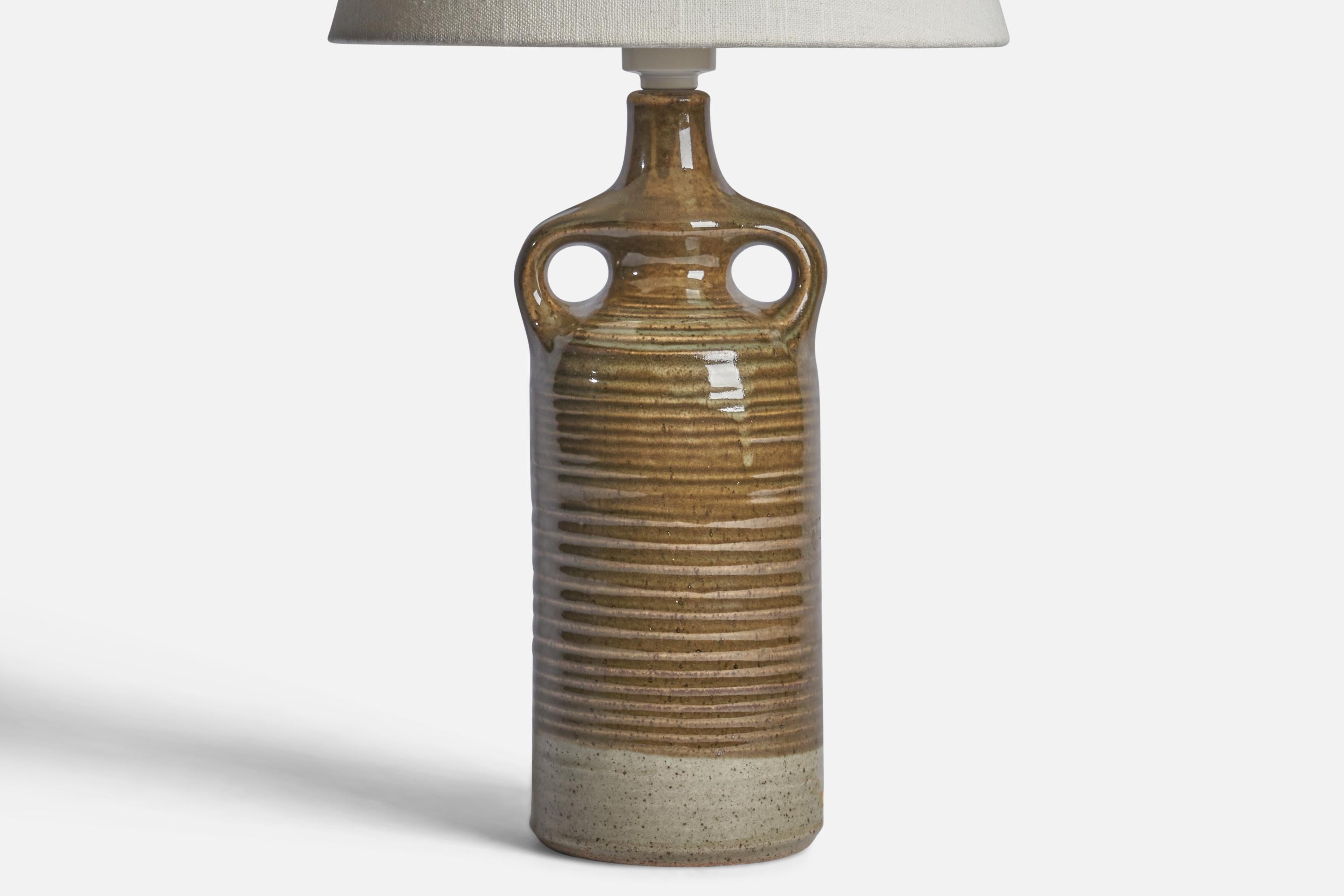 Danish Knabstrup, Table Lamp, Stoneware, Denmark, 1960s For Sale