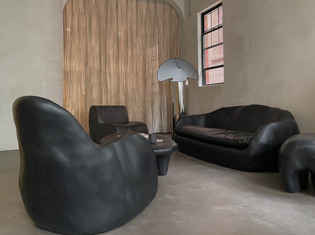 Knead Black Lounge by Karstudio In New Condition In Geneve, CH