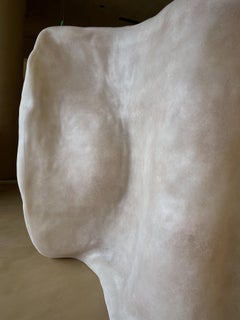 Paravento in fibra di vetro Contemporary Organic Form A, beige naturale e tinta unita, di kar