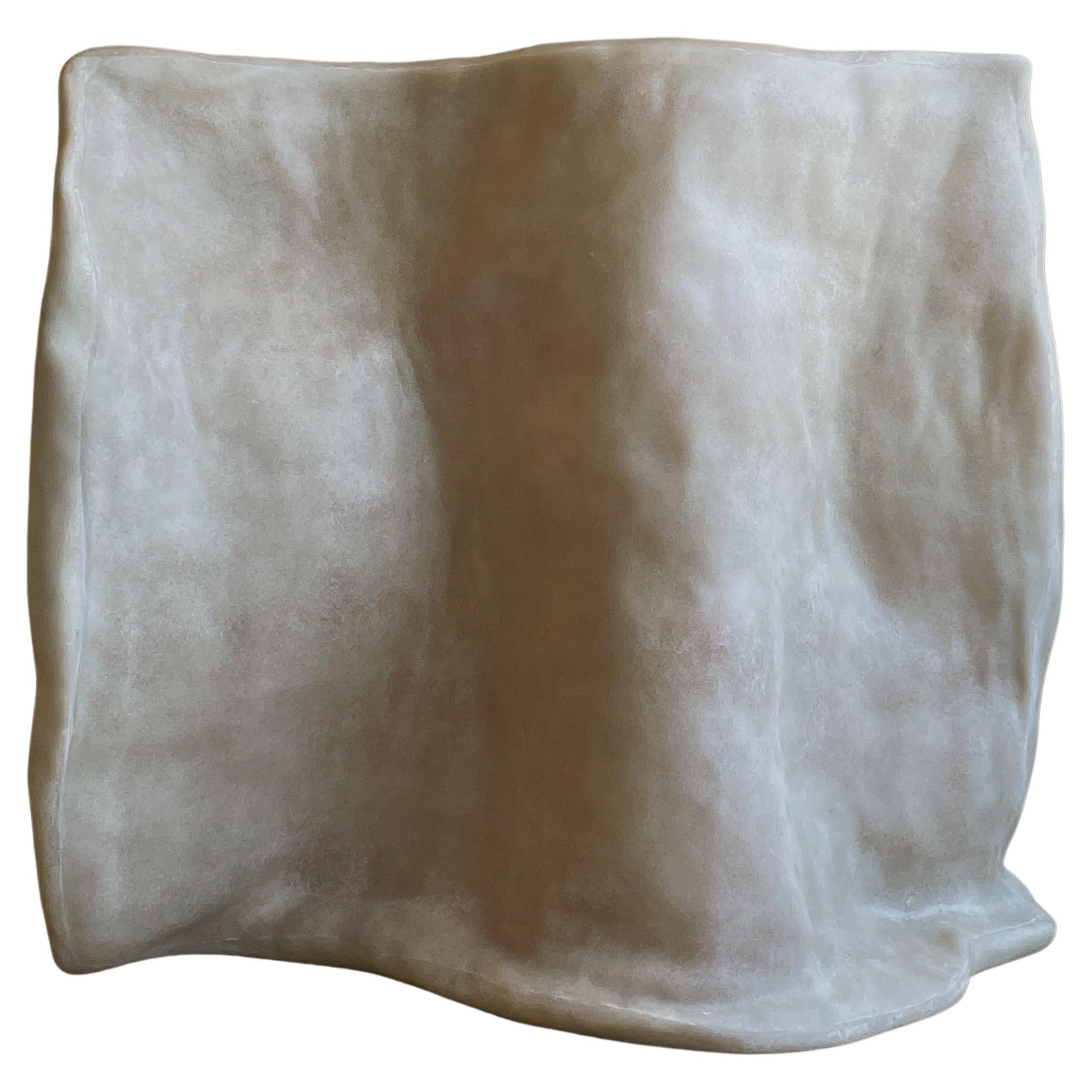 Paravento in fibra di vetro Contemporary Organic Form A, beige naturale e tinta unita, di kar
