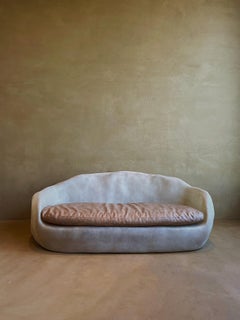 Asthetic Shape, Natural Beige Fiberglass Sofa with Cushion by kar