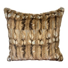 Used Kneedler Fauchere Faux Fur Chinchilla Down Filled Pillow, 2010s