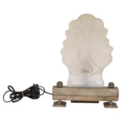 Used Kneeling lady with ball table lamp