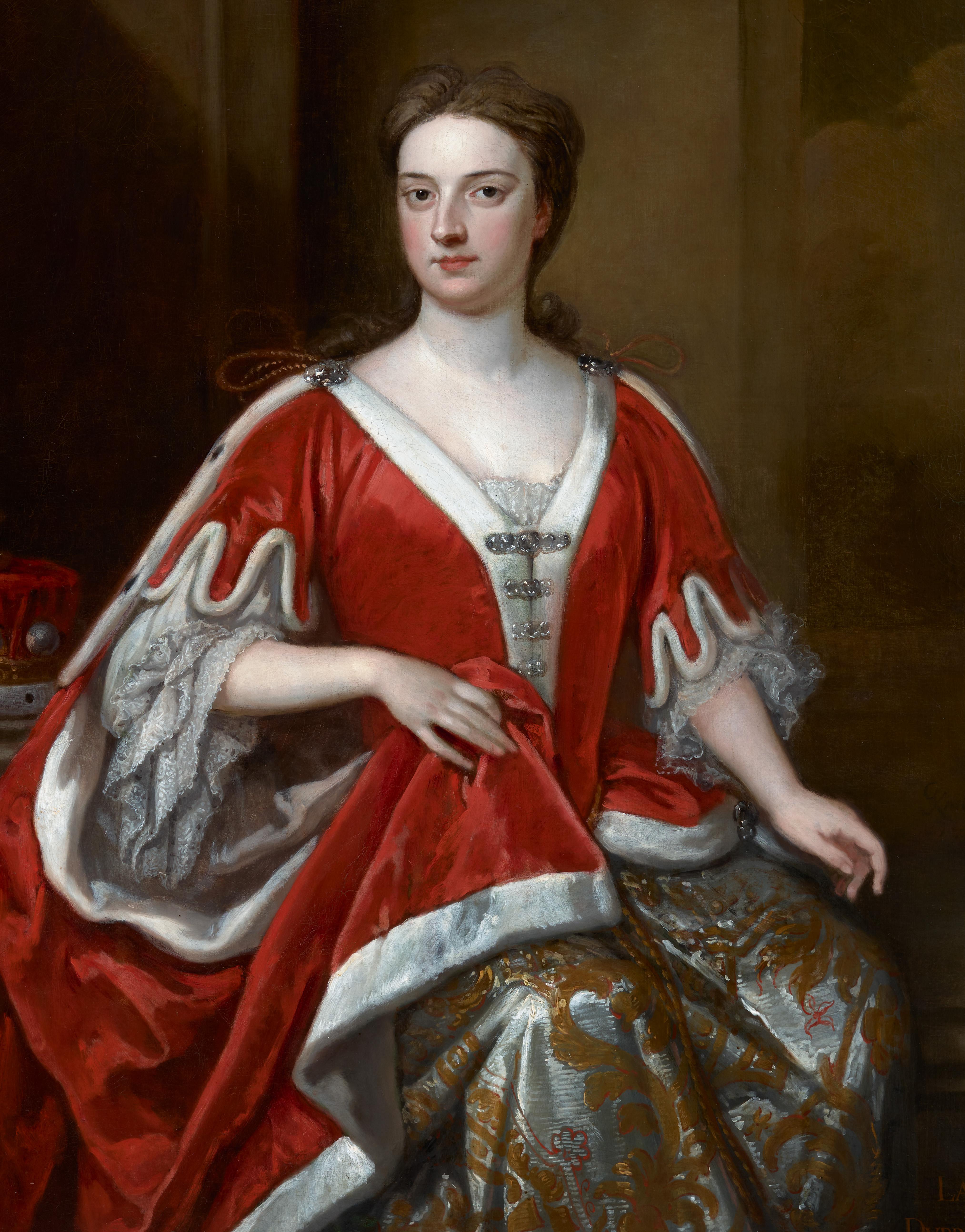 Portrait of Abigail, Countess of Kinnoull, Signed Dated Godfrey Kneller Painting For Sale 1
