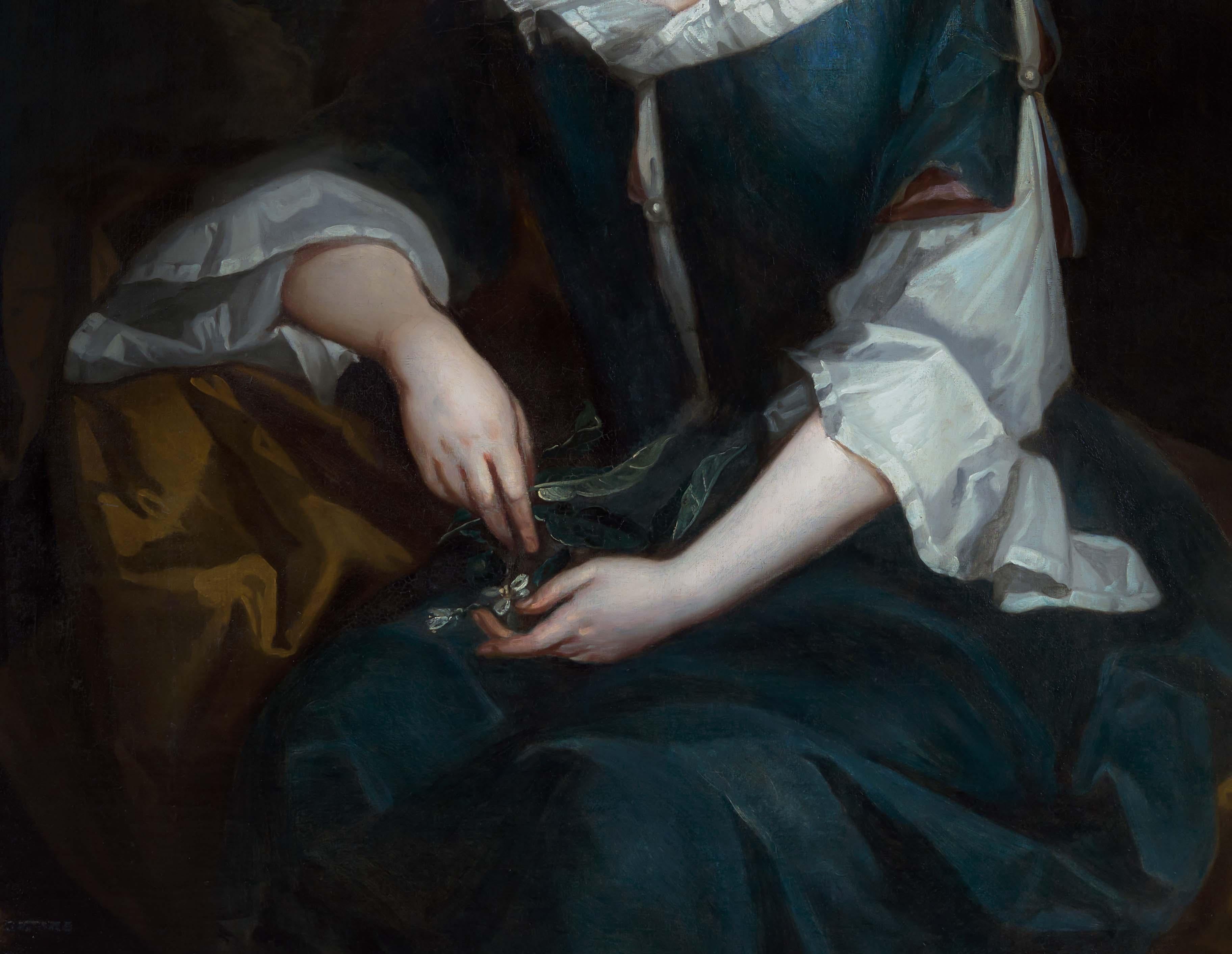 Portrait of Lady Legh Seated Holding Flowers c.1693 English Aristocratic History 5