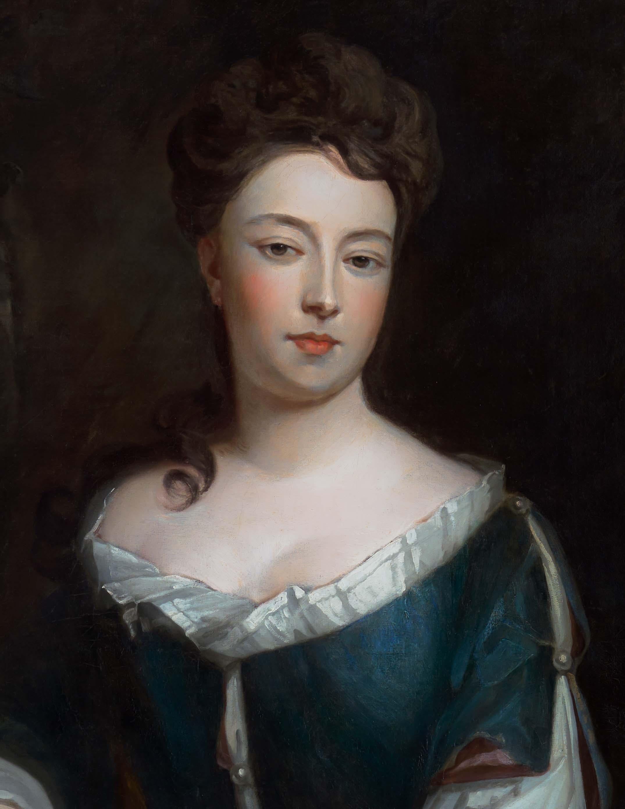 Portrait of Lady Legh Seated Holding Flowers c.1693 English Aristocratic History 4
