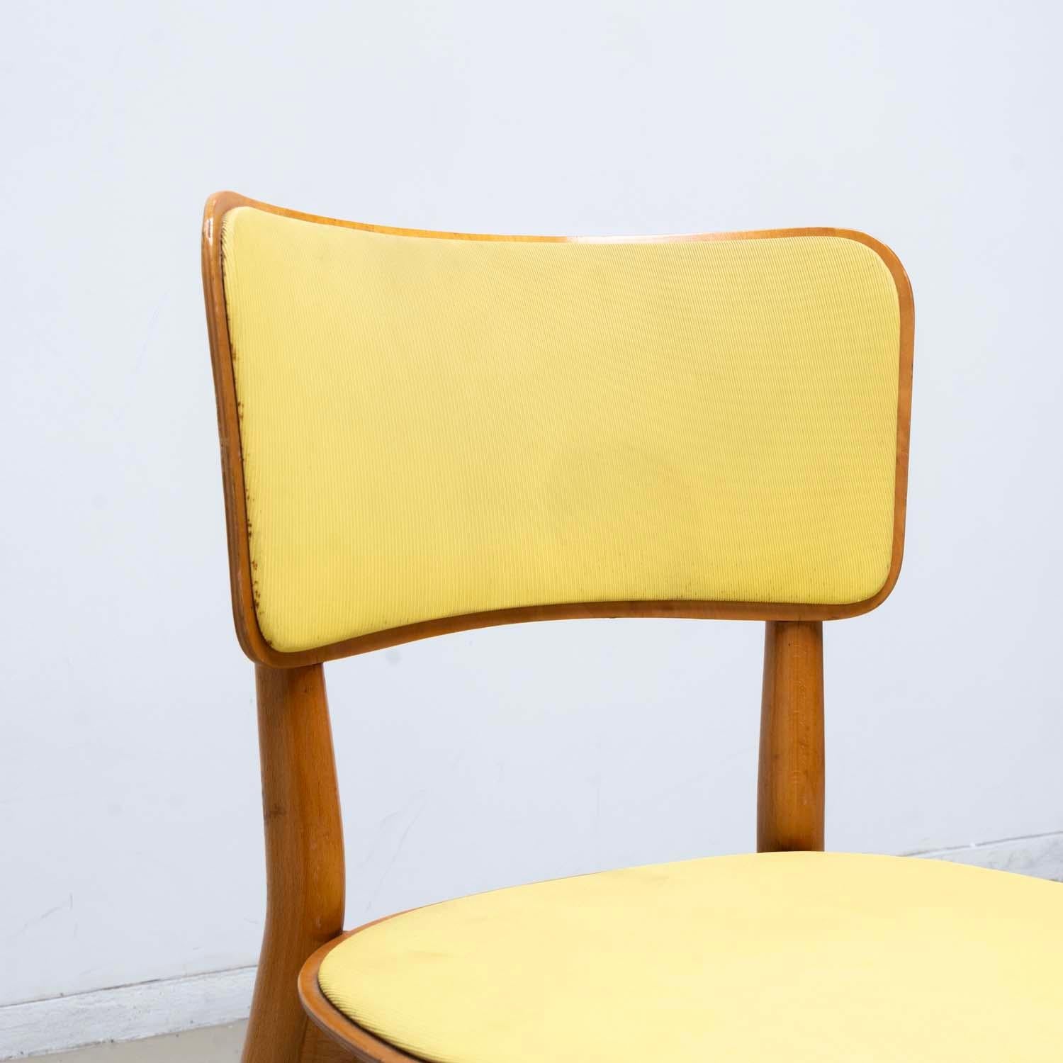 Kneuzzargenstull Chair with yellow seat by Max Bill dining chair side chair For Sale 5