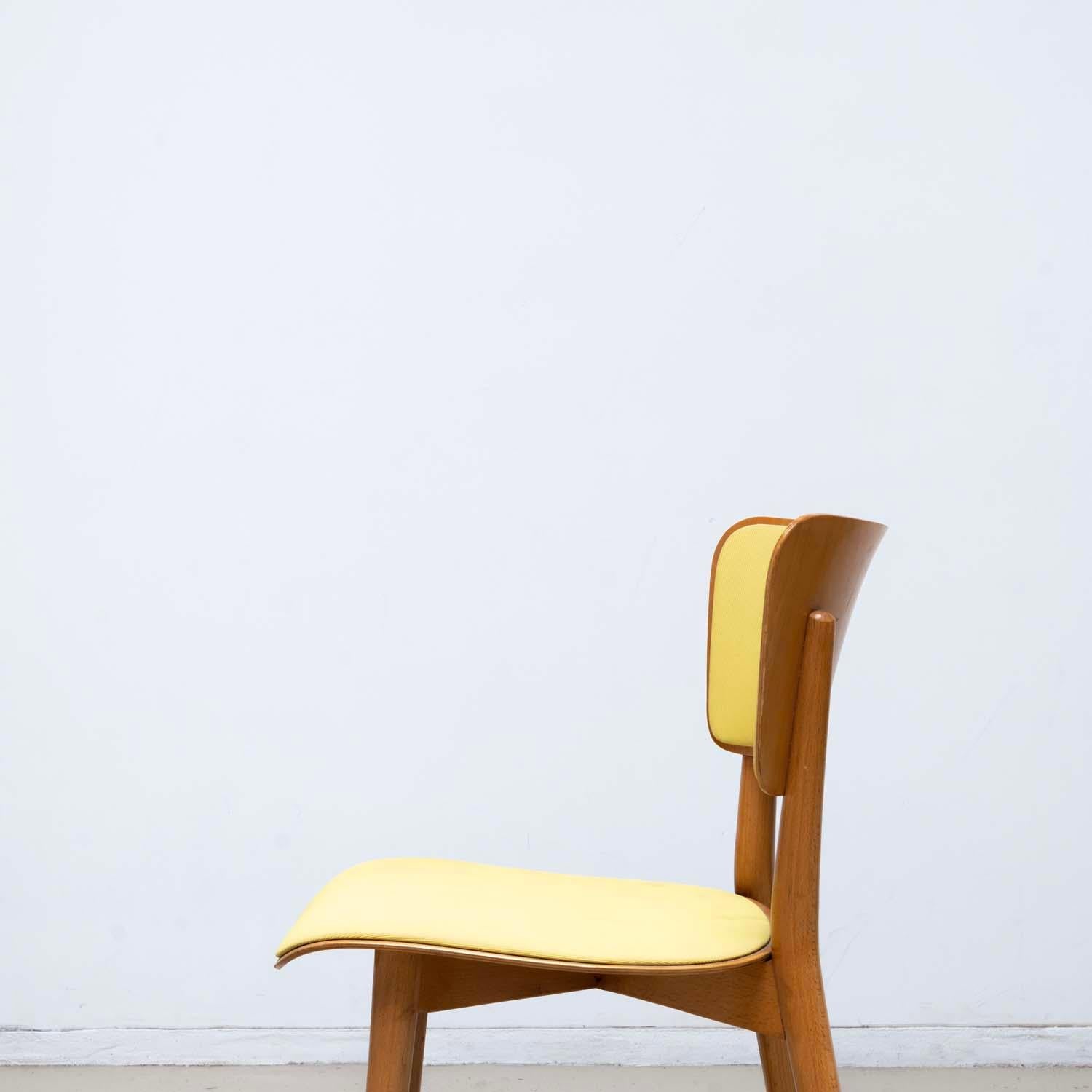 Kneuzzargenstull Chair with yellow seat by Max Bill dining chair side chair For Sale 9