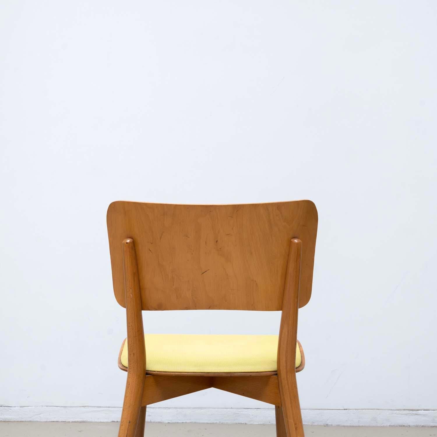 Kneuzzargenstull Chair with yellow seat by Max Bill dining chair side chair For Sale 10