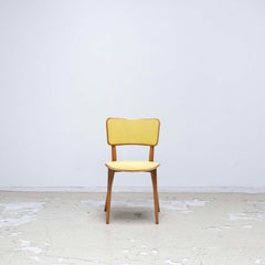 Kneuzzargenstull Chair with yellow seat by Max Bill dining chair side chair