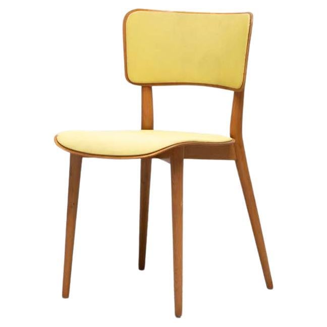 Kneuzzargenstull Chair with yellow seat by Max Bill dining chair side chair