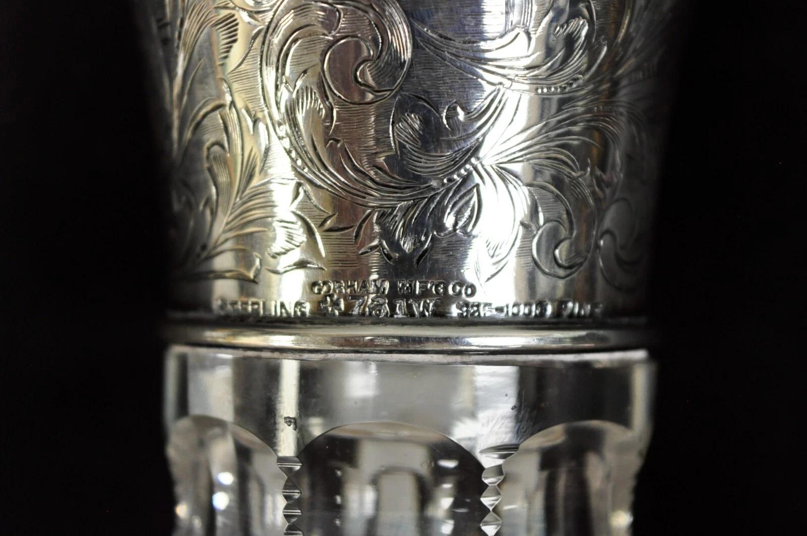 Decanter in argento di Gorham del Knickerbocker Yacht Club 1905 Power Boats Trophy in vendita 3