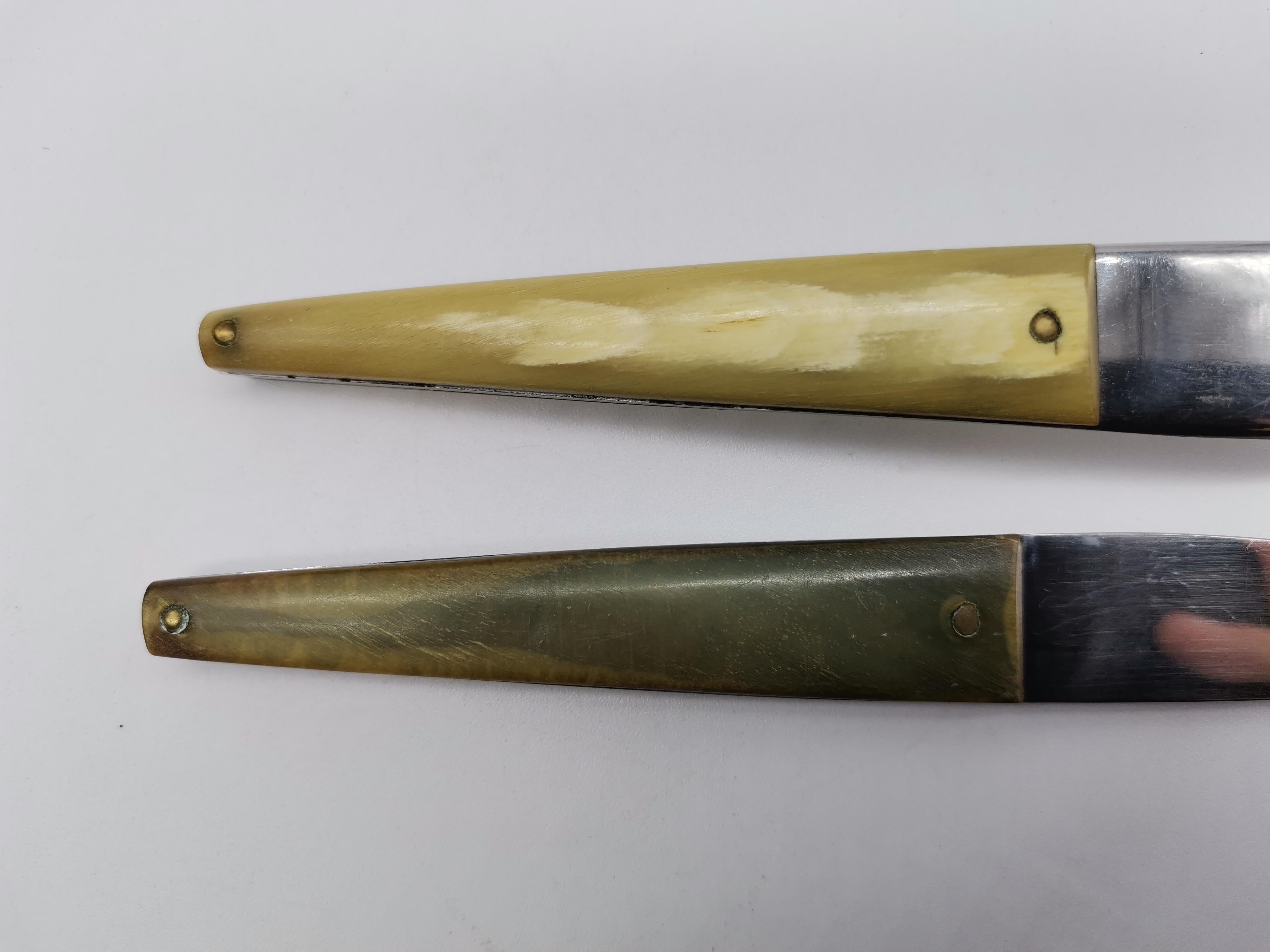 Messer und Gabel, Horn und Metall, Carl Auböck Wien, Österreich (20. Jahrhundert) im Angebot