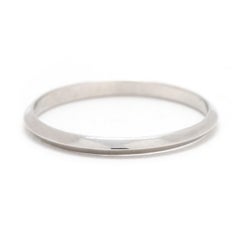 Knife Edge Band Ring, Platinum, Ring Size 6.75, Stackable