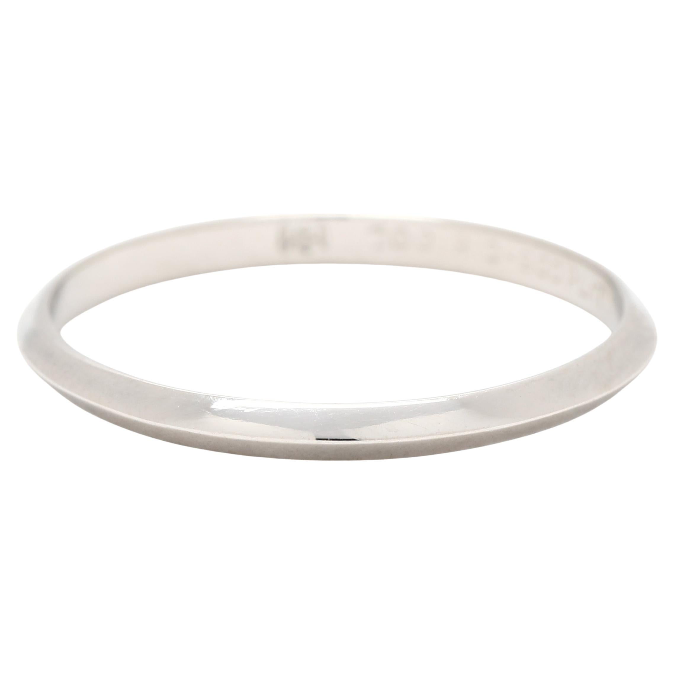 Knife Edge Band Ring, Platinum, Ring Size 6.75, Stackable