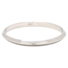 Knife Edge Band Ring, Platinum, Ring Size 6.75, Stackable