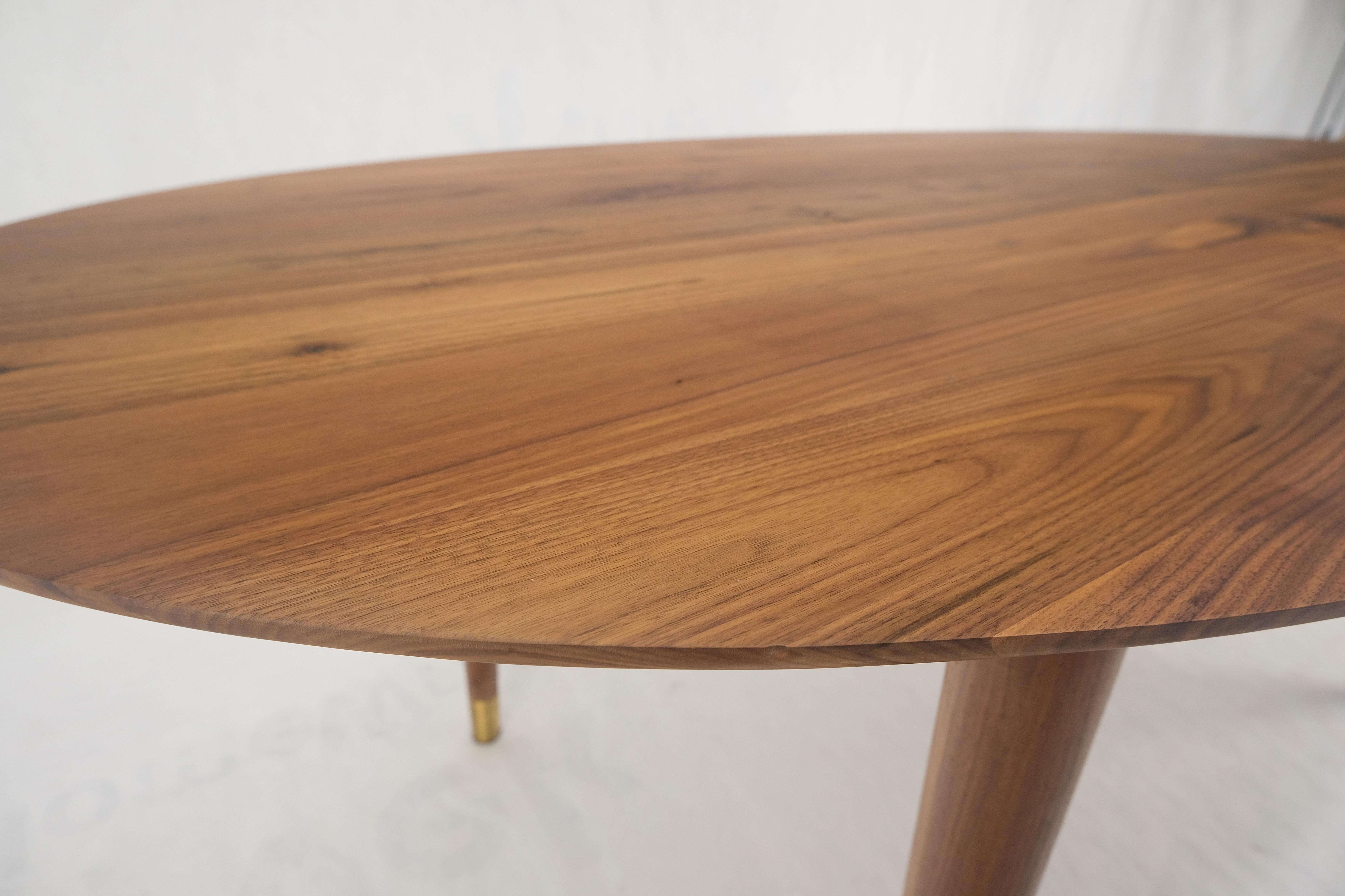 Unknown Knife Edge Oval Solid Walnut Tapered Leg 7' long Dining Conference Table MINT! For Sale