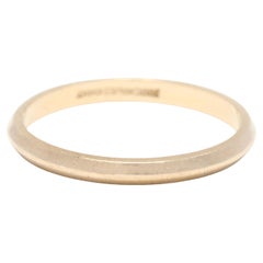 Knife Edge Wedding Band, 14K Yellow Gold, Ring, Thin Stackable Ring