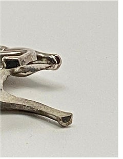 Knife Rests in Silver Plated Metal, Horse Sculpture, France 1970, Set of 12