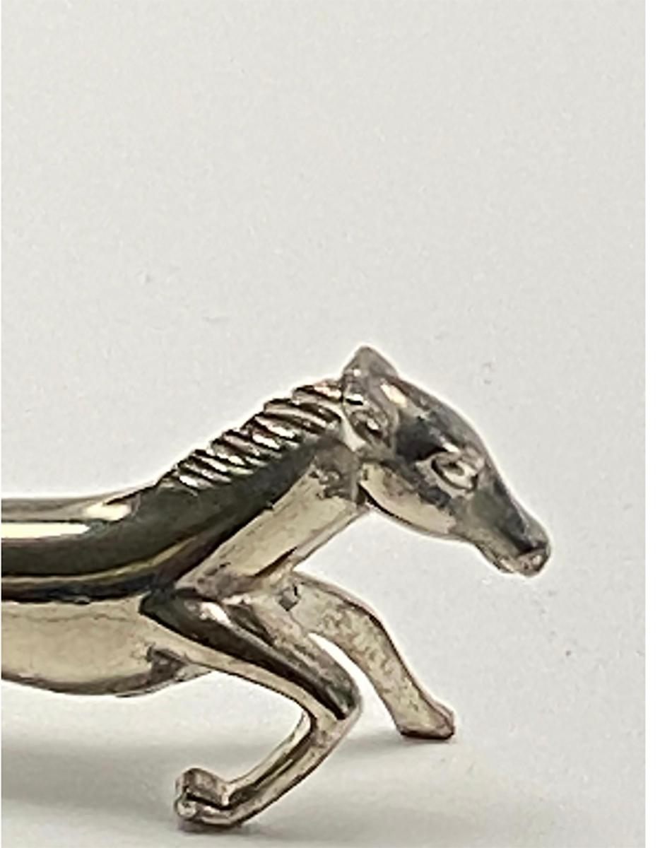 Knife Rests in Silver Plated Metal, Horse Sculpture, France 1970, Set of 12 1
