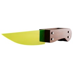 Knife Table Lamp in Walnut and Colored Plexiglas by Lapo Binazzi, 1975