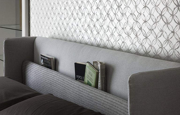 'KNIGHT' King-Size Bed in Light Grey with Functional ...
