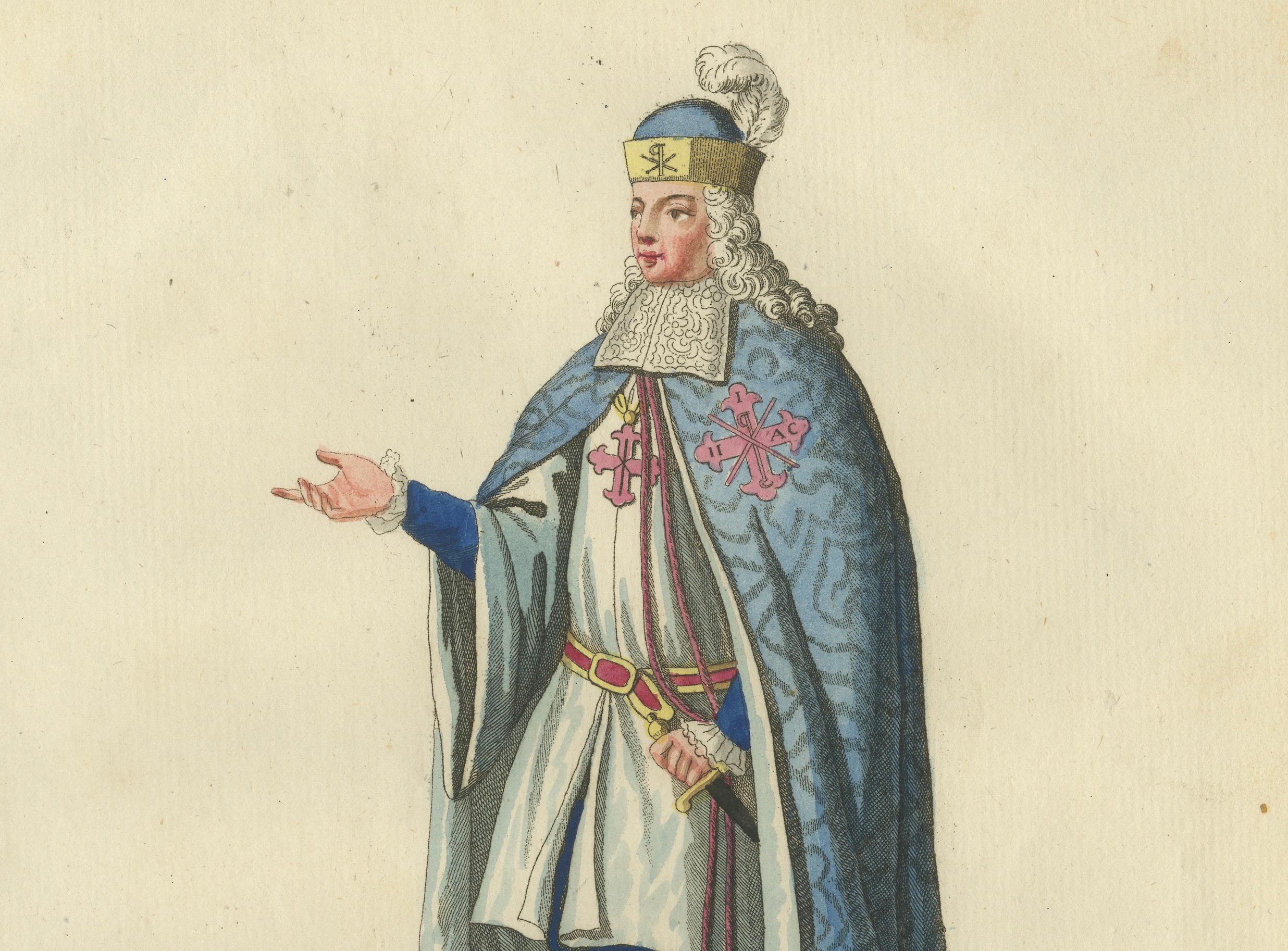 Knight of the Constantinian Order, lebendig illustriert 1791 (Graviert) im Angebot