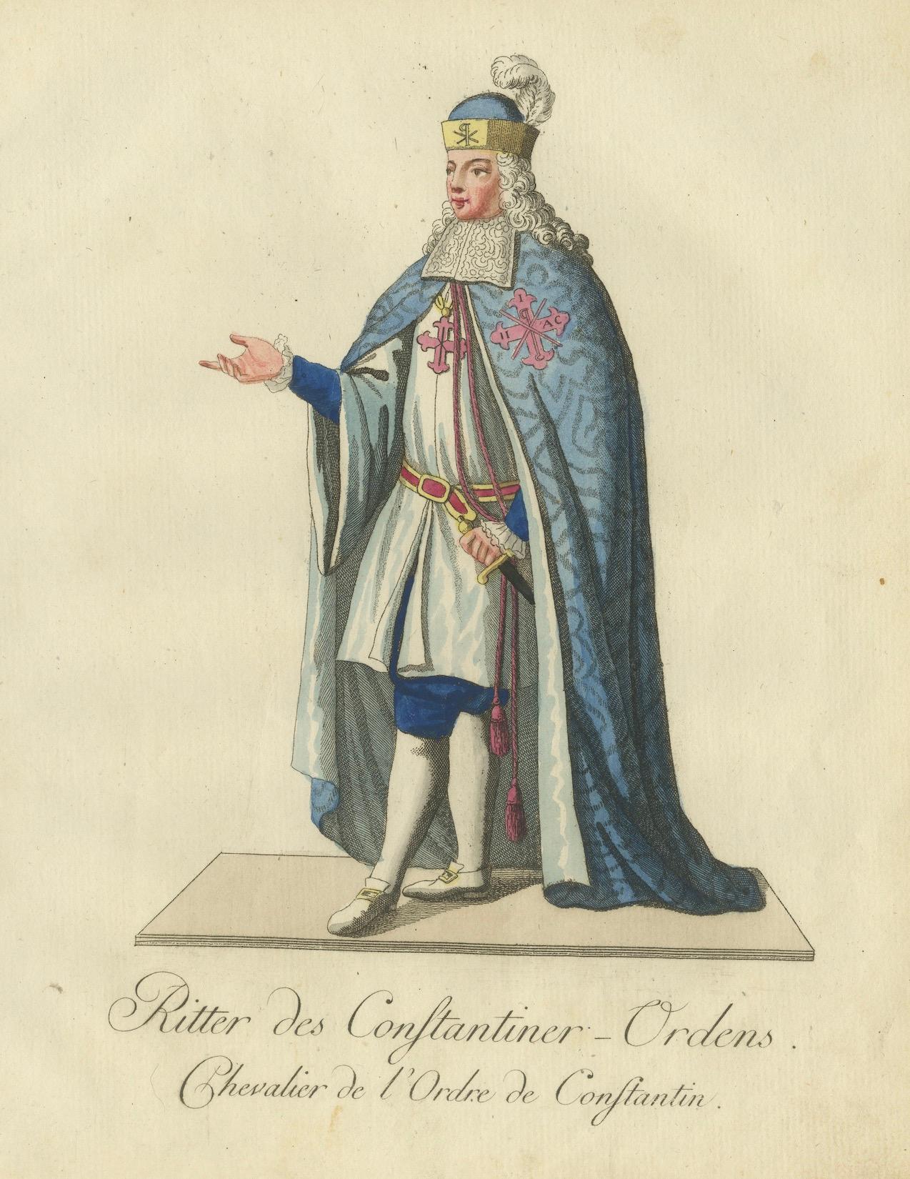 Knight of the Constantinian Order, lebendig illustriert 1791 im Zustand „Gut“ im Angebot in Langweer, NL