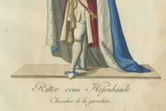 Knight of the Garter: Hand-Coloured Engraving from Schwan's Iconic Work, 1791